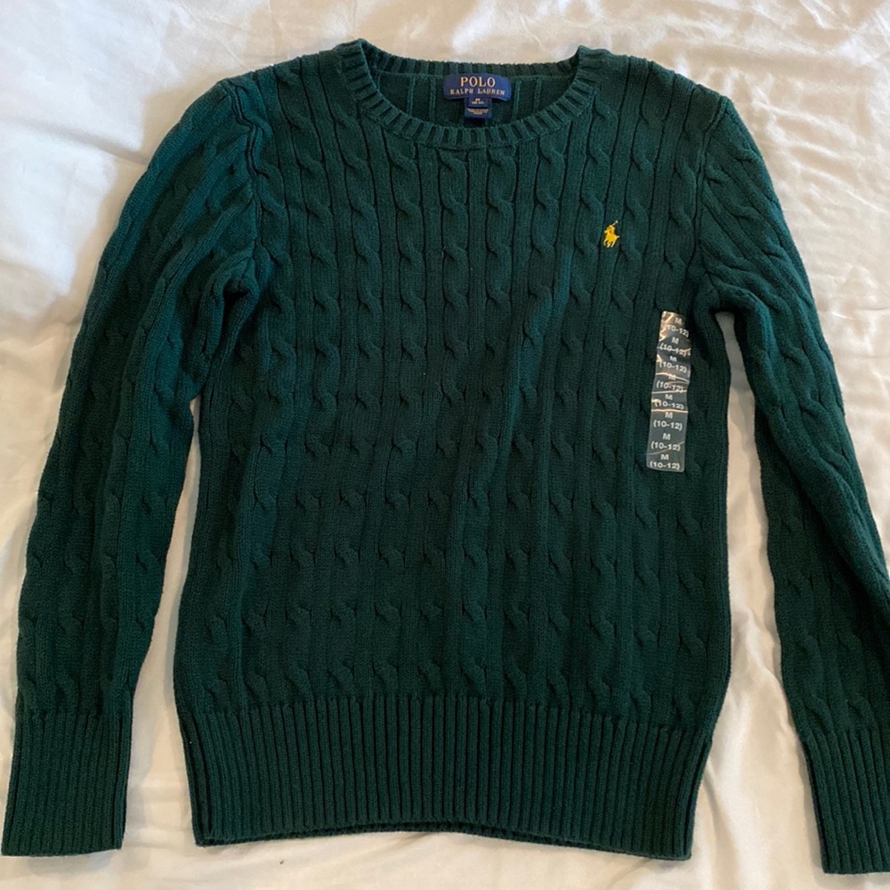 Boys Dark Green Polo Ralph Lauren sweater size M (10-12)